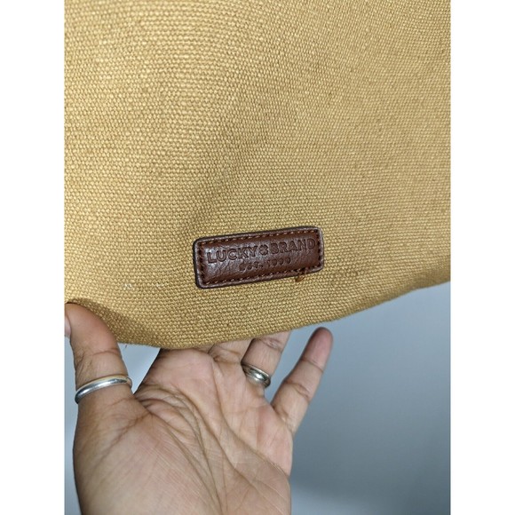 VGT Lucky Brand Cotton Linen Southwest Boho Shoulder Bag - Picture 5 of 10